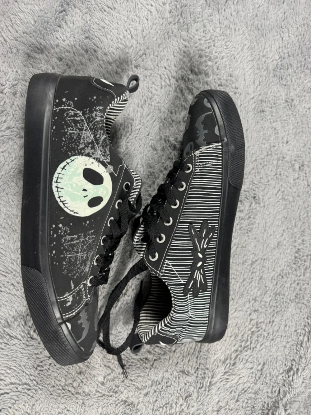 Ground Up Disney Jack Skellington Shoes Men's Size 12 Black Glow In The Dark